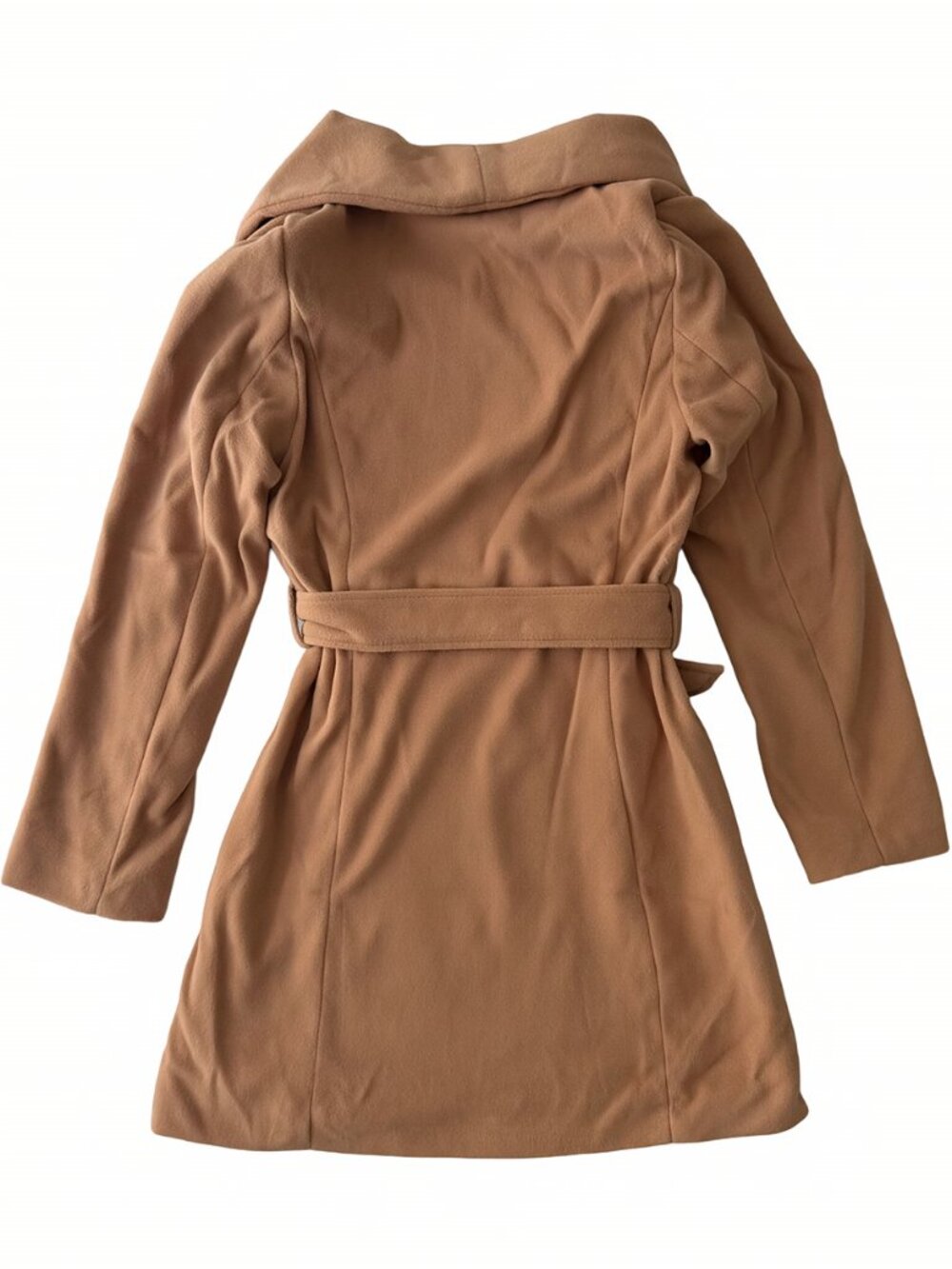 Love Tree Camel Belted Waterfall Coat Women's Small NWT - Picture 2 of 3